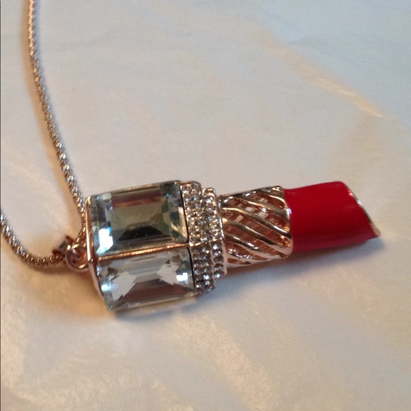 Betsey Johnson Jewelry - Betsy Johnson lipstick Necklace